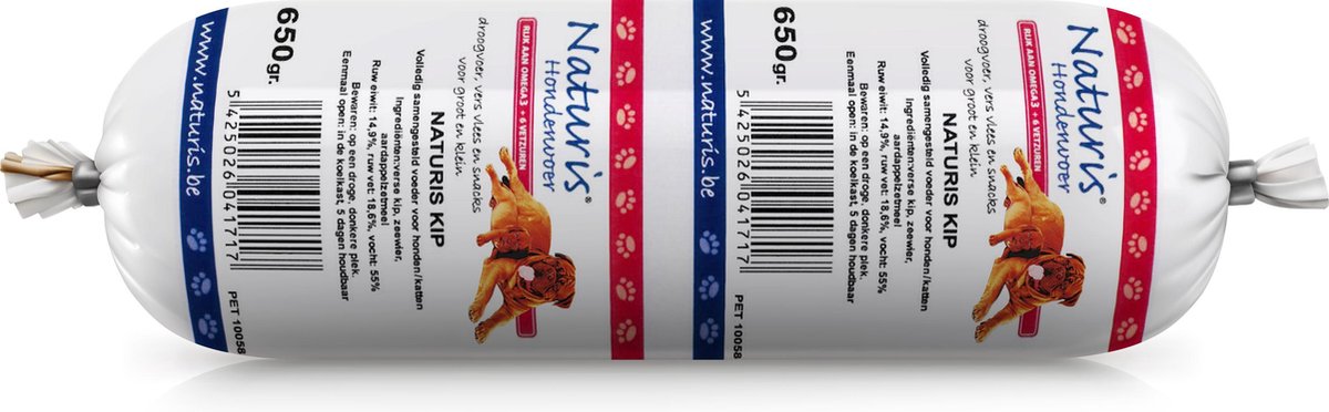 Naturis Houdbare worst Kip 650gr
