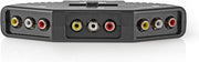 3-Poorts AV-schakelaar | 3x RCA (RWY) invoer / 1x RCA (RWY) uitvoer | Zwart