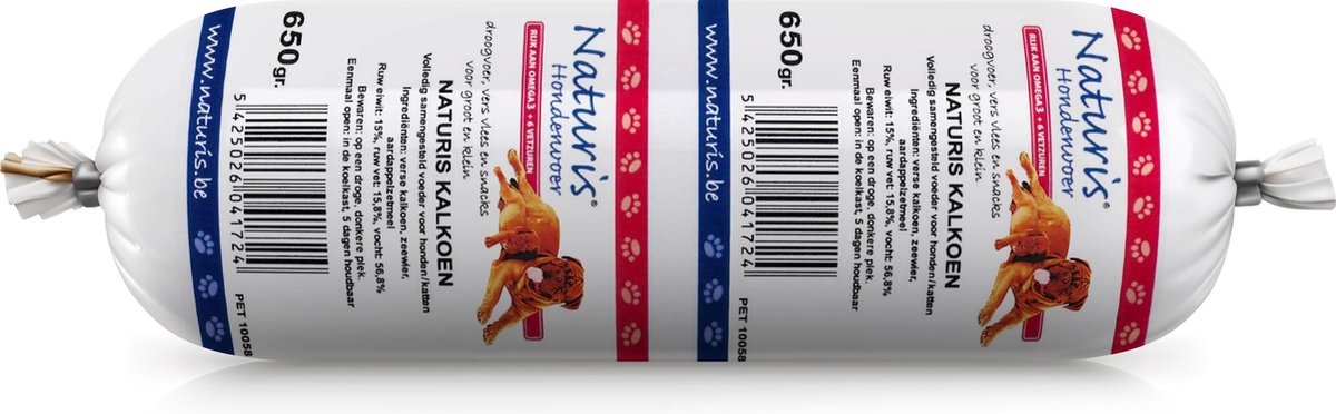Naturis Houdbare worst Kalkoen 650gr