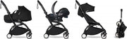 Babyzen YOYO² zwart frame met YOYO Bassinet - reiswieg 0+ én Colorpack 6+ - Black incl. YOYO car seat by BeSafe