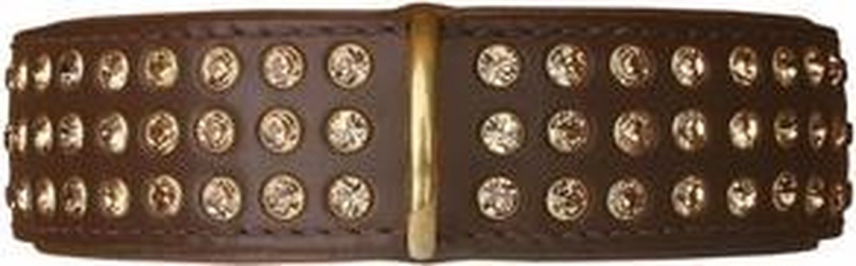 Doxtasy Halsband Hondenhalsband Swarovski Extreme Brown 35mm