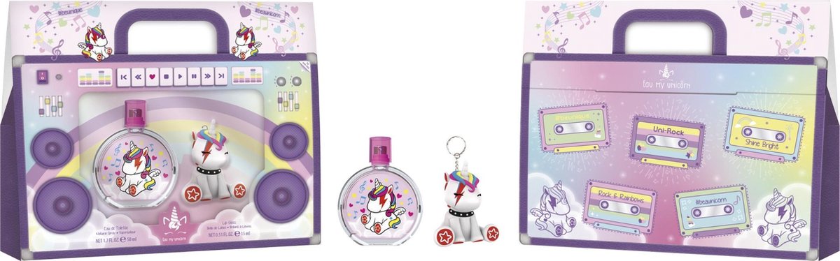 Eau my Unicorn Set EDT 50 ml + Lipgloss Keyring Rocky Unicorn