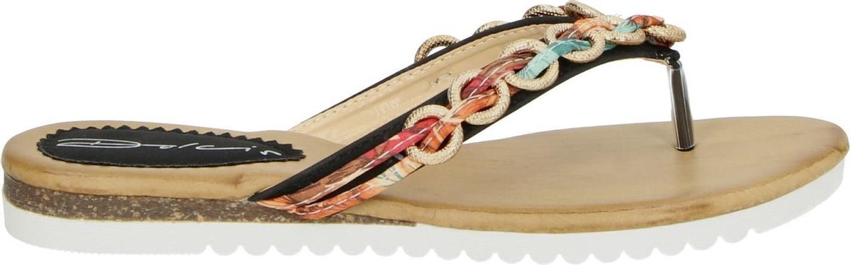 Dolcis dames slipper - Zwart - Maat 39