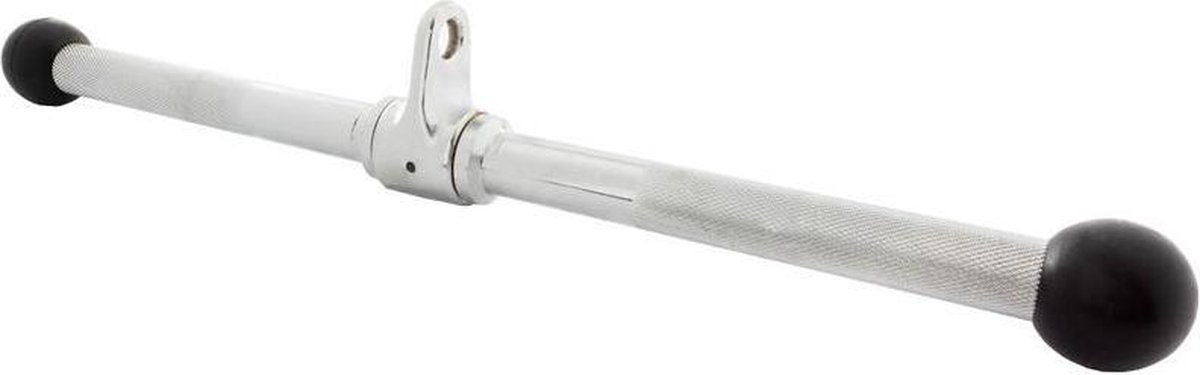 ScSPORTS® Triceps bar - Rubberen uiteinden - Met draaipunt - Staal - Lat pulldown bar - Triceps stang
