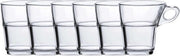6x Espresso glazen Caprice transparant 90 ml - Koffie/espresso kopjes van glas