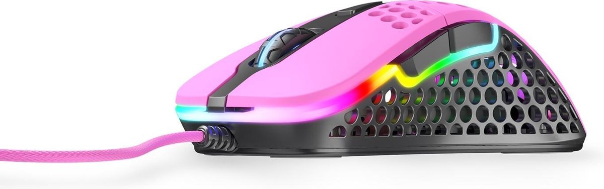Xtrfy M4 Ultra Light - Optische Esport Gaming muis met RGB - Roze