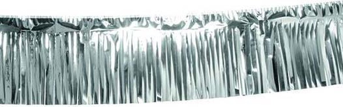 BOLAND BV - Zilverkleurige slinger met franjes - Decoratie > Slingers en hangdecoraties