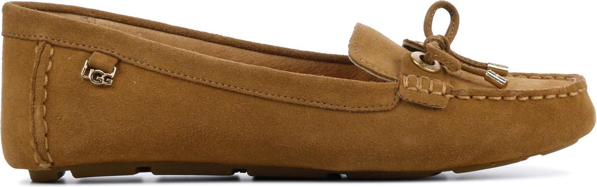 UGG Vrouwen Suède Mocassins / Damesschoenen / Instapper - Eevon - Cognac - Maat 37
