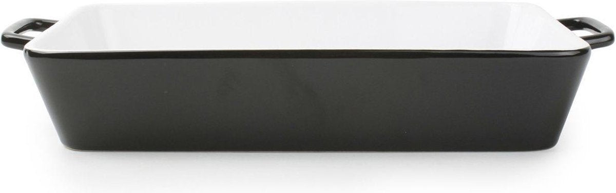 Ovenschaal 35x25xH6.5cm rechthoekig zwart Teglia