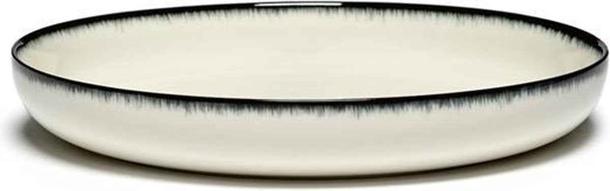 Serax Ann Demeulemeester Dé hoog bord D27cm off white/black varA