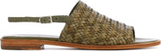 Allan K Vrouwen Leren  Sandalen / Damesschoenen Hope double jump - Groen - Maat 37