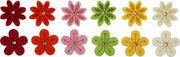 Creative Decoratieset Bloemen Stras 30 Mm Vilt 12 Stuks