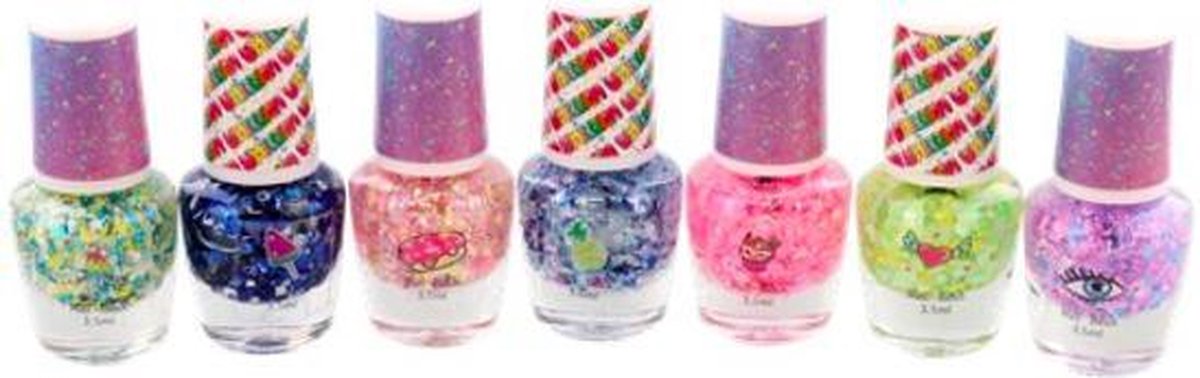 ProductGoods - 7 Dagen nagellak voor kinderen - Glitters - Kinderen - Nagellak - Nagellak Kinderen - Nagellak Set
