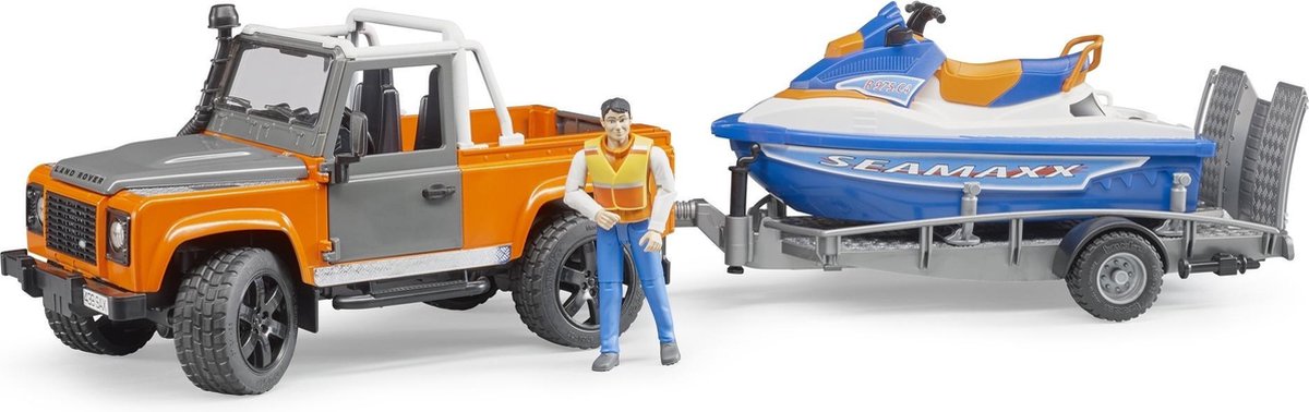 Land Rover Defender Pick Up met accessoires Bruder