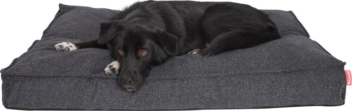 Snoozle Hondenkussen Amsterdam - Orthopedisch - Wasbaar - Hondenmand - Hondenbed - 120 x 90 cm - Stormy Grey