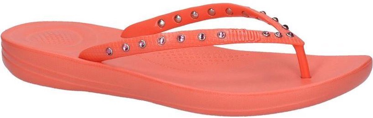 FitFlop - Iqushion Ergonomic Flip-Flops Crystal - Teenslippers - Dames - Maat 36 - Oranje - K39-580 -Sunshine Coral TPU