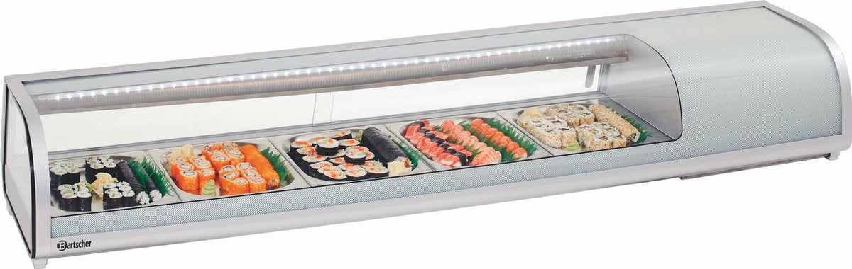 Koelopzetvitrine Sushi 5x1/2GN