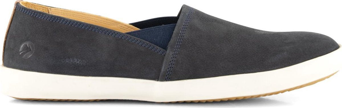 Travelin' Tours Heren - Leren instappers - Slip-On - Espadrilles - Blauw Leer - Maat 46