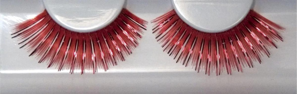 Grimas - Wimpers - Glimmend rood - Lang - 235