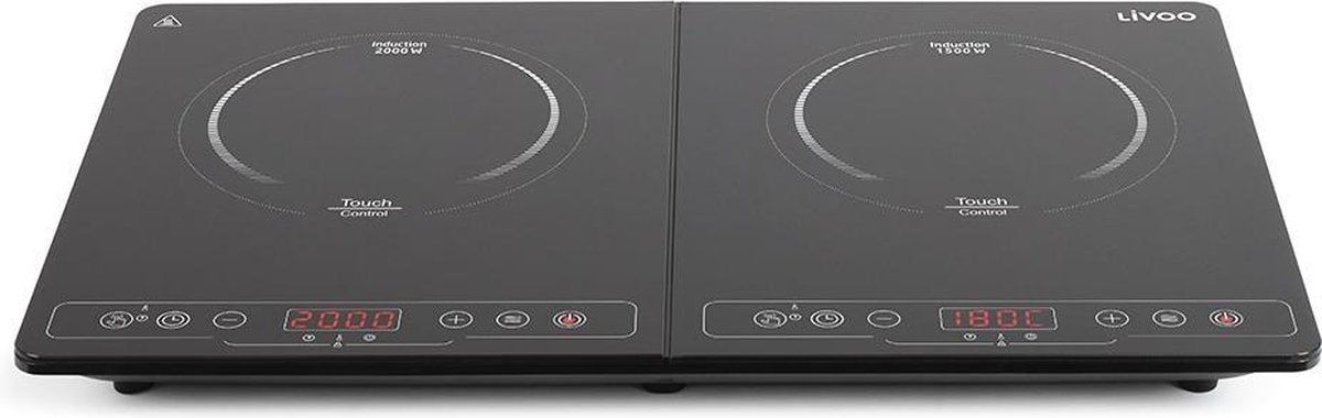 LIVOO DOC236 Dubbele inductiekookplaat - 22 cm - van 60 ∞ tot 240 ∞ - Zwart