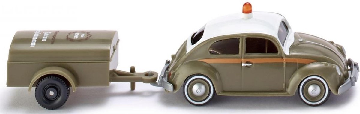 WIKING VW Käfer 1200 m. Einachsanhänger 'Schlotmann' 1960 schaalmodel 1:87