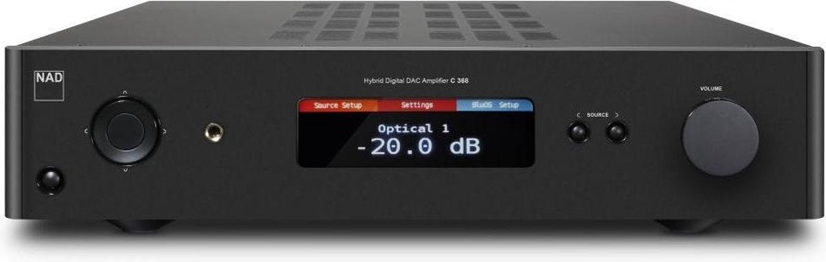 NAD C 368 Hybrid Digitale versterker met Bluetooth - 2x 80W - Zwart