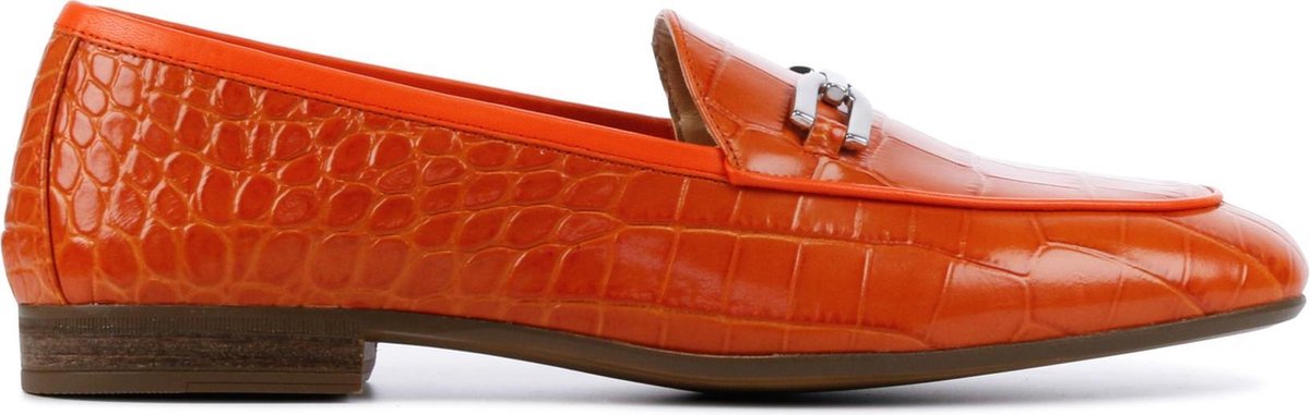 Unisa Dalcy Croco Dames Instappers  - Oranje - Maat 38