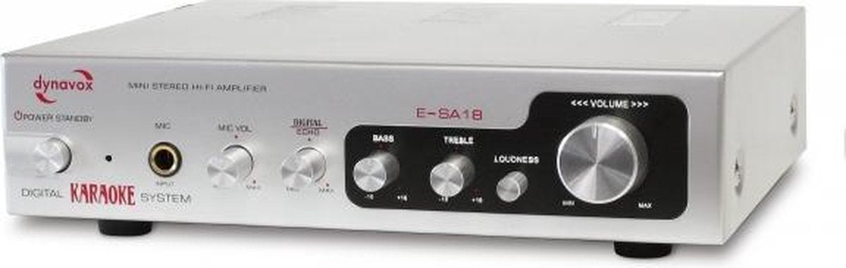 Dynavox E-SA18 2.0 Bedraad Zilver audio versterker