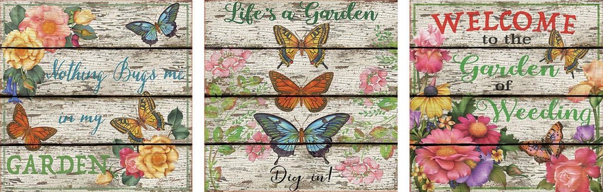 3 Legpuzzels van 500 stukjes - Vlindertuin (3x500) - Deco - Educa Legpuzzels