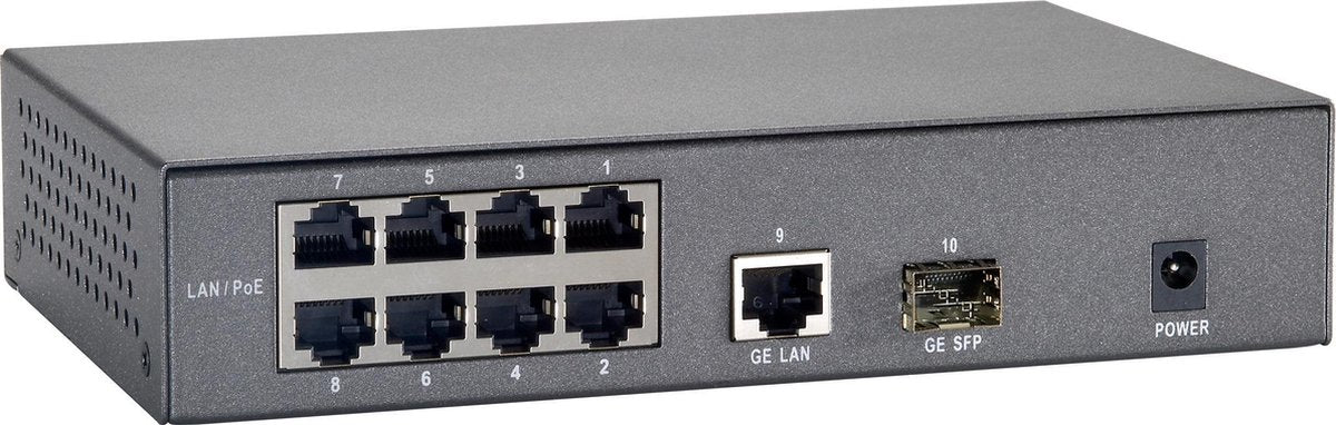 LevelOne FGP-1000W90 netwerk-switch Fast Ethernet (10/100) Grijs Power over Ethernet (PoE)