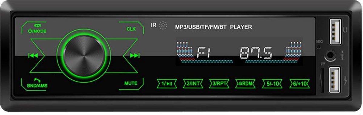 Disp Autoradio - Auto Radio met Bluetooth - Handsfree Bellen - Afstandsbediening - Ingebouwde Microfoon - AUX - USB - MP3 - Touch Screen
