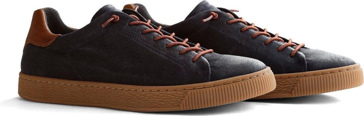 NoGRZ. J.vanCampen - Heren sneaker - Brushed leer - Donkerblauw - Maat 40