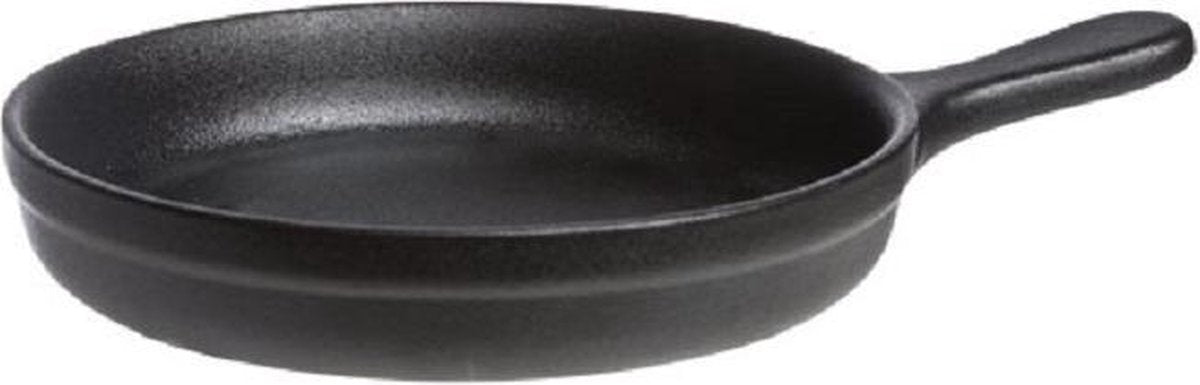 Fundido - Bord - Zwart - D21.5-30xh4cm - Keramiek - (set van 6)