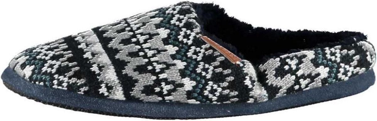Apollo Sloffen Folklore Heren Textiel Grijs/groen Maat 41-42