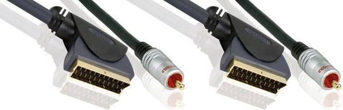 Profigold DVD 2in1 | Scart naar Scart 1.5m en Coax Tulp naar Tulp 1m