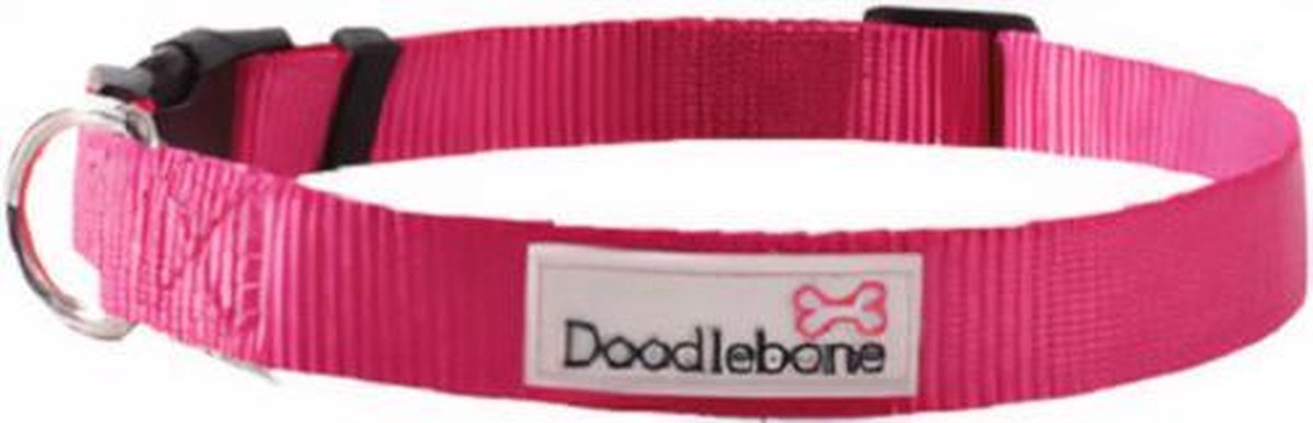 Doodlebone Hondenhalsband Bold 40 - 50 Cm Nylon Neonroze