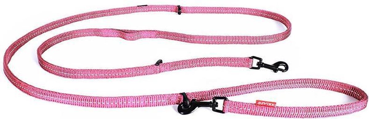 EzyDog Vario 6 LITE - Hondenriem - 208 cm - Roze