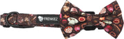 Frenkiez Halsband met Strik Coffee Sprinkles Medium