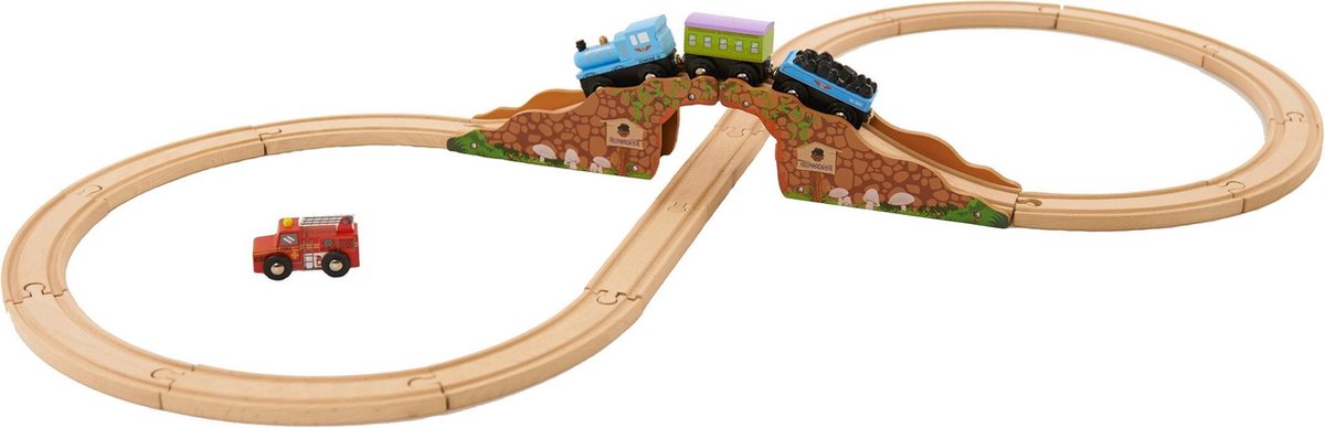 Houten Trein 21 delig