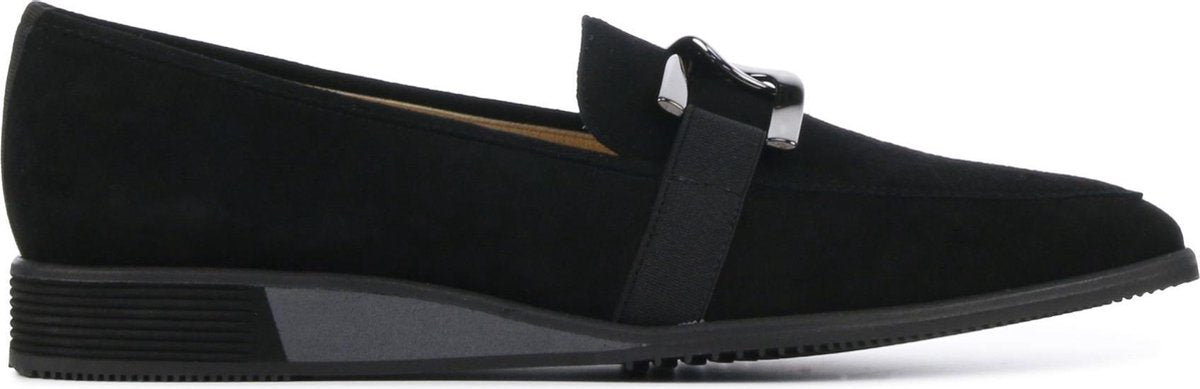 Brunate Vrouwen Suède Instapschoenen / Damesschoenen / Instapper 1165 - Zwart - Maat  39