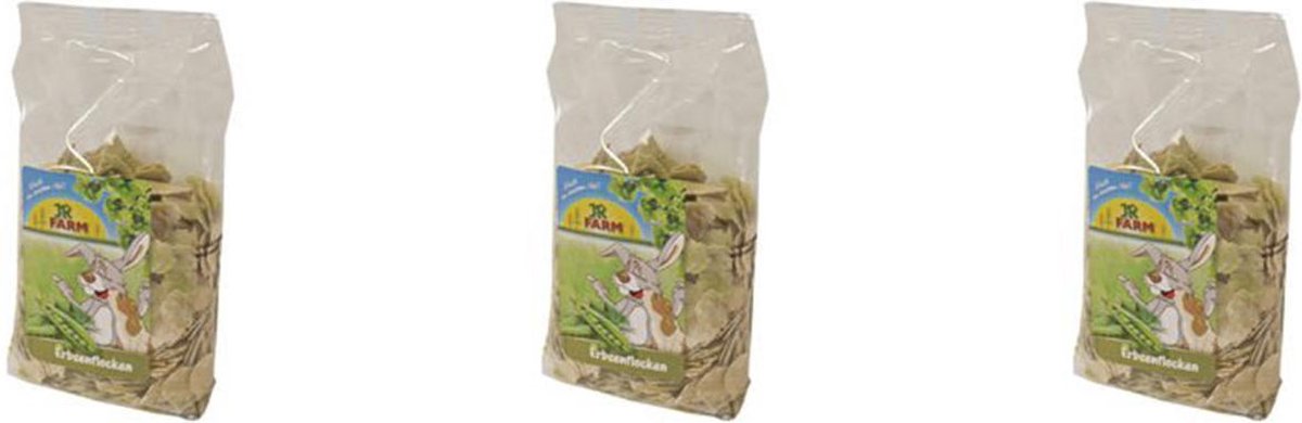 JR Farm - Groentechips/Vlokken van erwten - 200 G - verpakt per 3 - knaagdierensnack