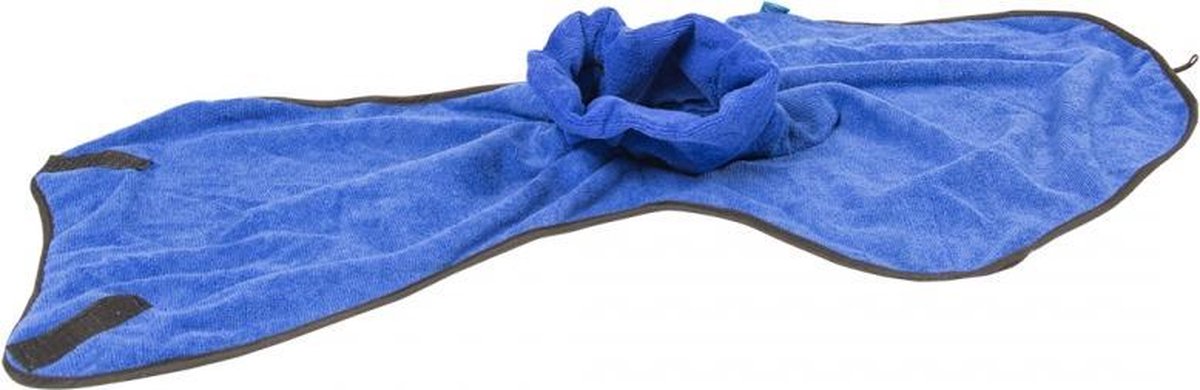 Duvo+ Badjas voor hond microfiber Blauw M - 28cm