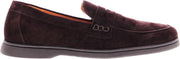 Tango | Elias 5-c dk brown kid suede loafer - dk brown sole | Maat: 44