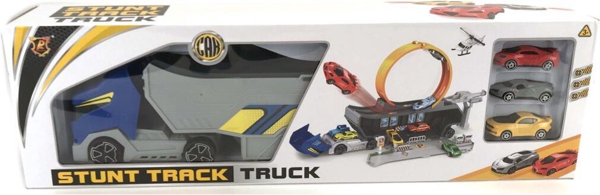 Stunt Track Truck met 3 Auto's