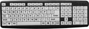 WiseGoods Toetsenbord met Extra Grote Letters - Slechtziende Toetsenbord - Zwart met Witte Toetsen