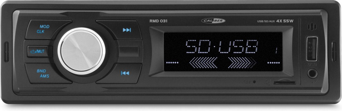 Caliber RMD031 - Autoradio -  FM radio - 1 Din - Zwart