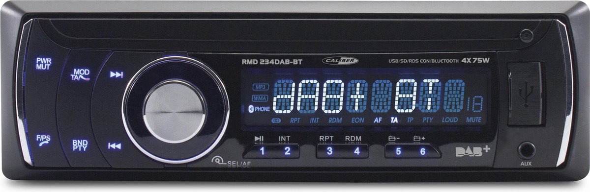 Caliber RMD234DAB/BT - Autoradio met bluetooth - DAB+ - Zwart