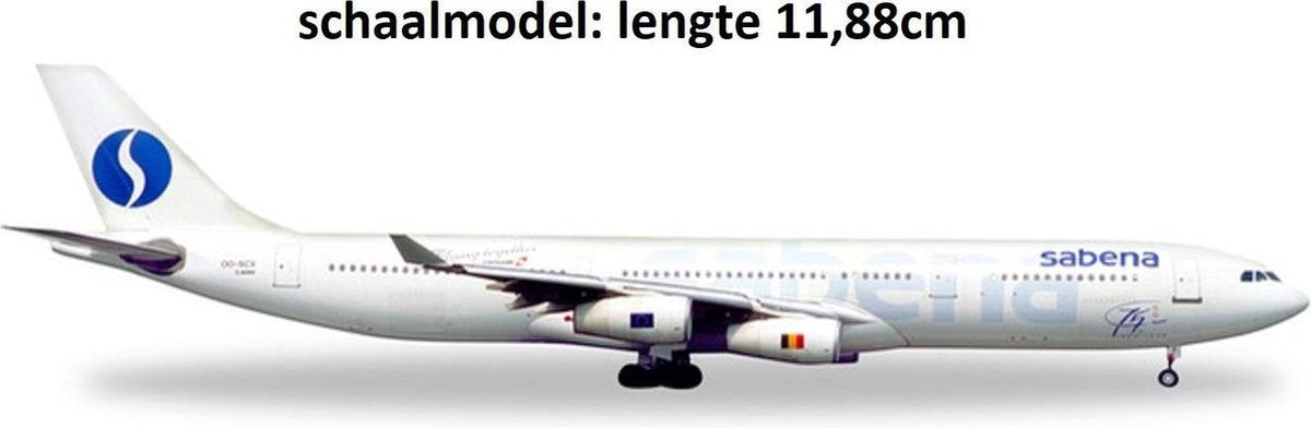 Herpa Airbus vliegtuig Sabena- A340-200 75th Anniversary