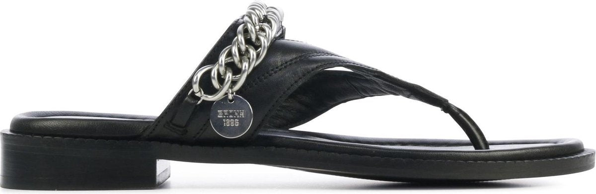 Bronx Vrouwen Leren  Slippers / Damesschoenen 84900-j - Zwart - Maat 39