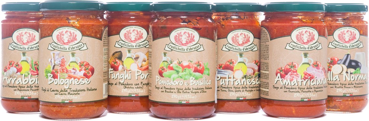 7 potjes pastasaus - Rustichella d'abruzzo